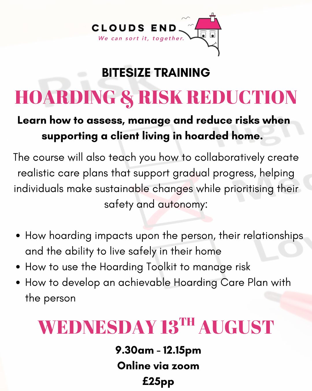 reducing risk in a hoarded home